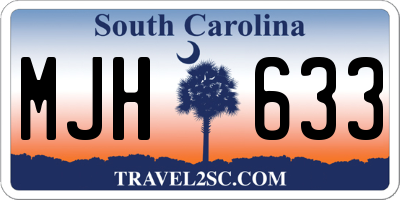 SC license plate MJH633