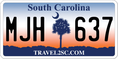 SC license plate MJH637