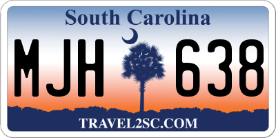 SC license plate MJH638