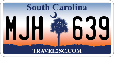 SC license plate MJH639