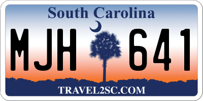 SC license plate MJH641