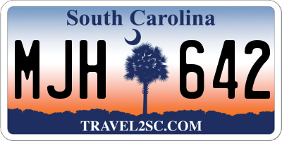 SC license plate MJH642