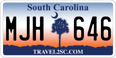 SC license plate MJH646