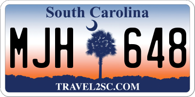 SC license plate MJH648