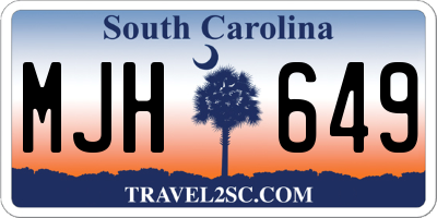 SC license plate MJH649