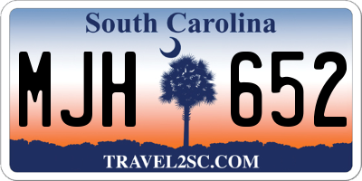 SC license plate MJH652