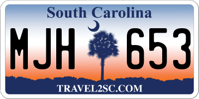 SC license plate MJH653