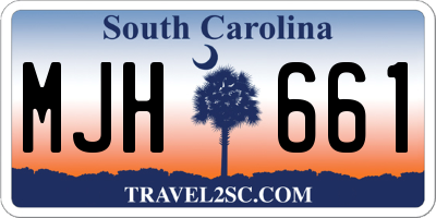 SC license plate MJH661