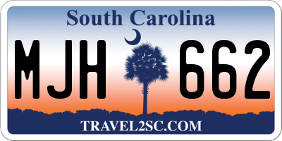SC license plate MJH662