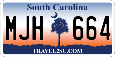 SC license plate MJH664