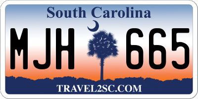 SC license plate MJH665
