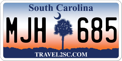 SC license plate MJH685