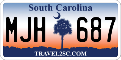SC license plate MJH687
