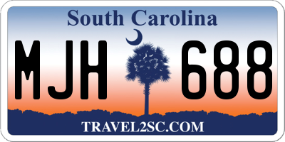 SC license plate MJH688
