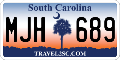 SC license plate MJH689