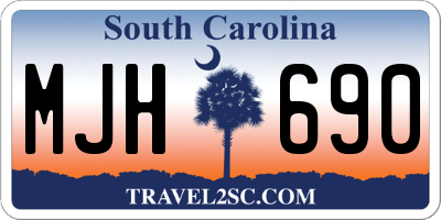 SC license plate MJH690