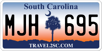 SC license plate MJH695