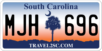 SC license plate MJH696
