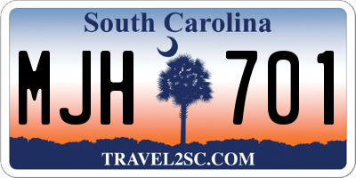 SC license plate MJH701
