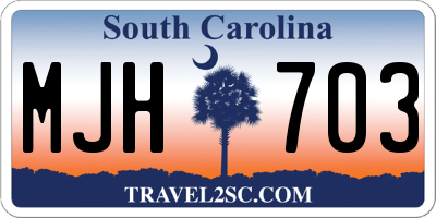 SC license plate MJH703