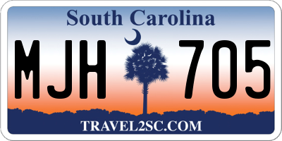 SC license plate MJH705