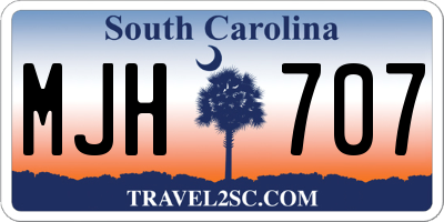 SC license plate MJH707