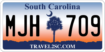 SC license plate MJH709