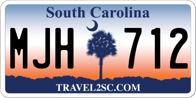 SC license plate MJH712