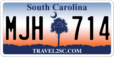 SC license plate MJH714