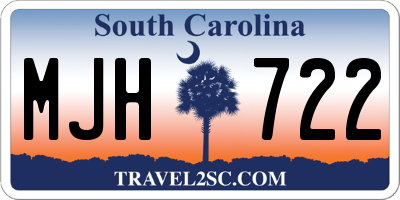 SC license plate MJH722