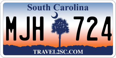 SC license plate MJH724