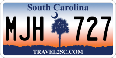 SC license plate MJH727
