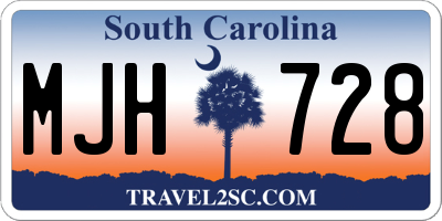 SC license plate MJH728