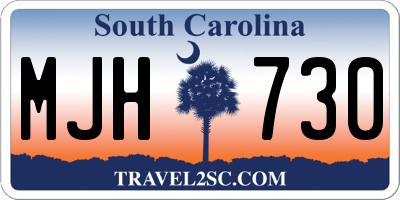 SC license plate MJH730
