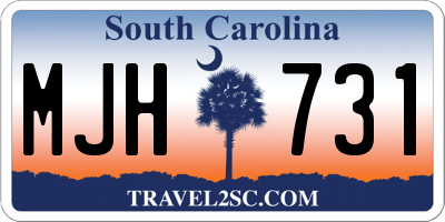 SC license plate MJH731