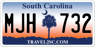 SC license plate MJH732