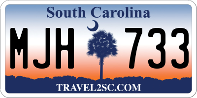 SC license plate MJH733