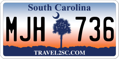 SC license plate MJH736