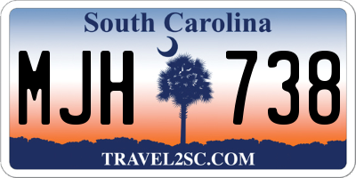 SC license plate MJH738