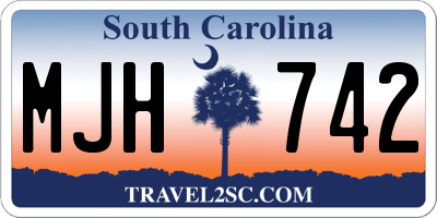 SC license plate MJH742