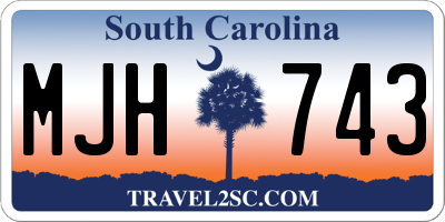 SC license plate MJH743