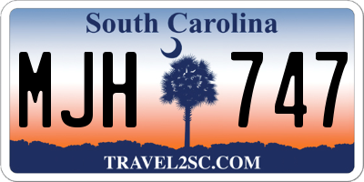 SC license plate MJH747