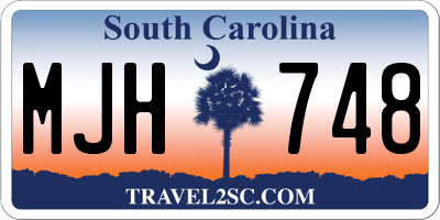 SC license plate MJH748