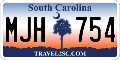SC license plate MJH754