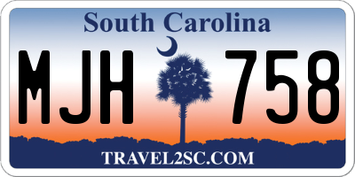 SC license plate MJH758