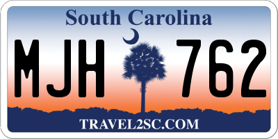 SC license plate MJH762