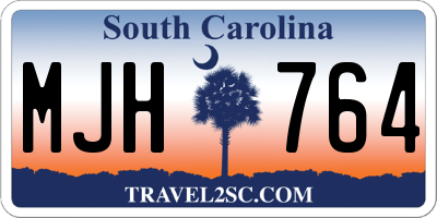 SC license plate MJH764