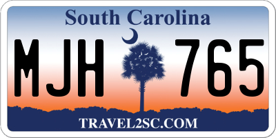 SC license plate MJH765