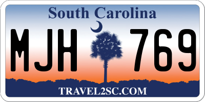 SC license plate MJH769