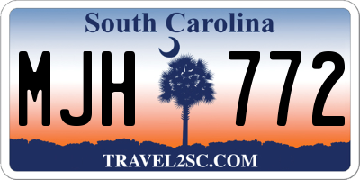 SC license plate MJH772